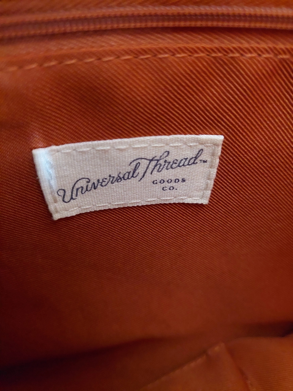 Universal Thread Orange & Black Slouchy Hobo Shoulder Bag Gold Tone Hardware - Picture 9 of 15